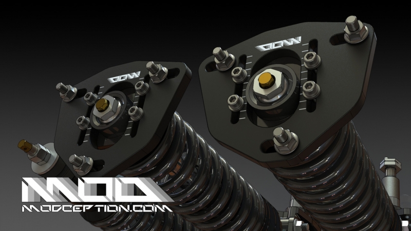 AE86 camber and caster adjustable strut top plate